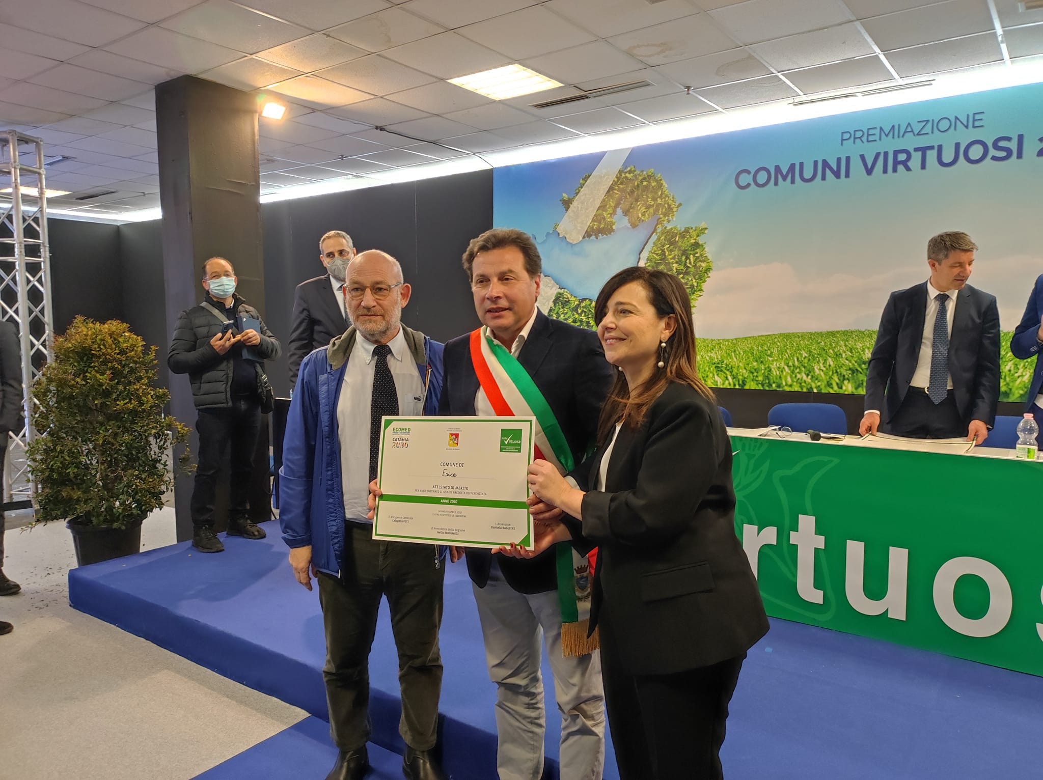 Comune di Erice premiato a Catania per la raccolta differenziata