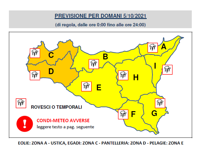 Maltempo, allerta meteo arancione per oggi. Invito alla prudenza