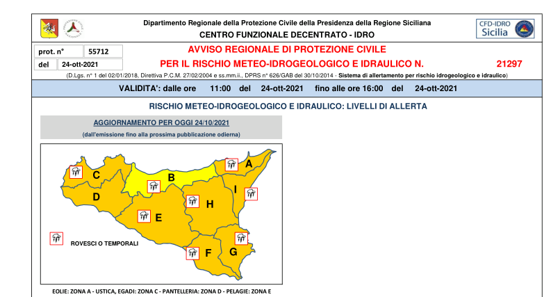 Aggiornamento: allerta meteo da gialla ad arancione per oggi