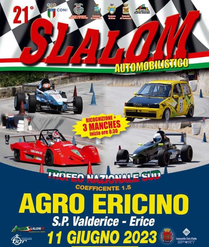 Domenica 11 giugno lo Slalom dell’Agro Ericino. Programma della gara e informazioni sulla viabilità