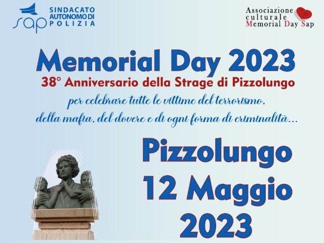 Venerdì cerimonia di commemorazione organizzata dal S.A.P. di Trapani e dal Comune in occasione del 38° anniversario della Strage di Pizzolungo