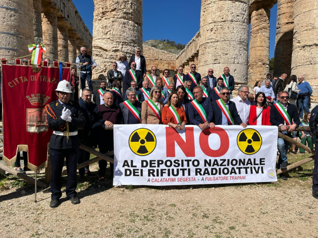 Erice presente alla manifestazione per dire NO al deposito di rifiuti radioattivi in provincia di Trapani