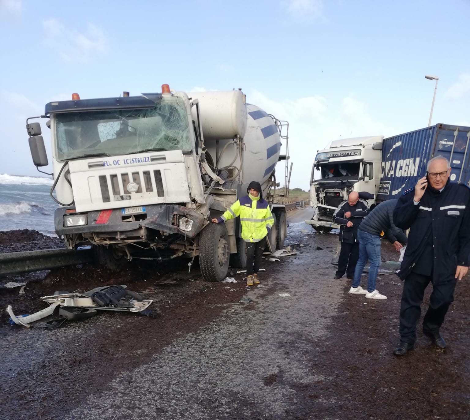 Strada Provinciale da San Cusumano verso Pizzolungo chiusa al traffico per incidente