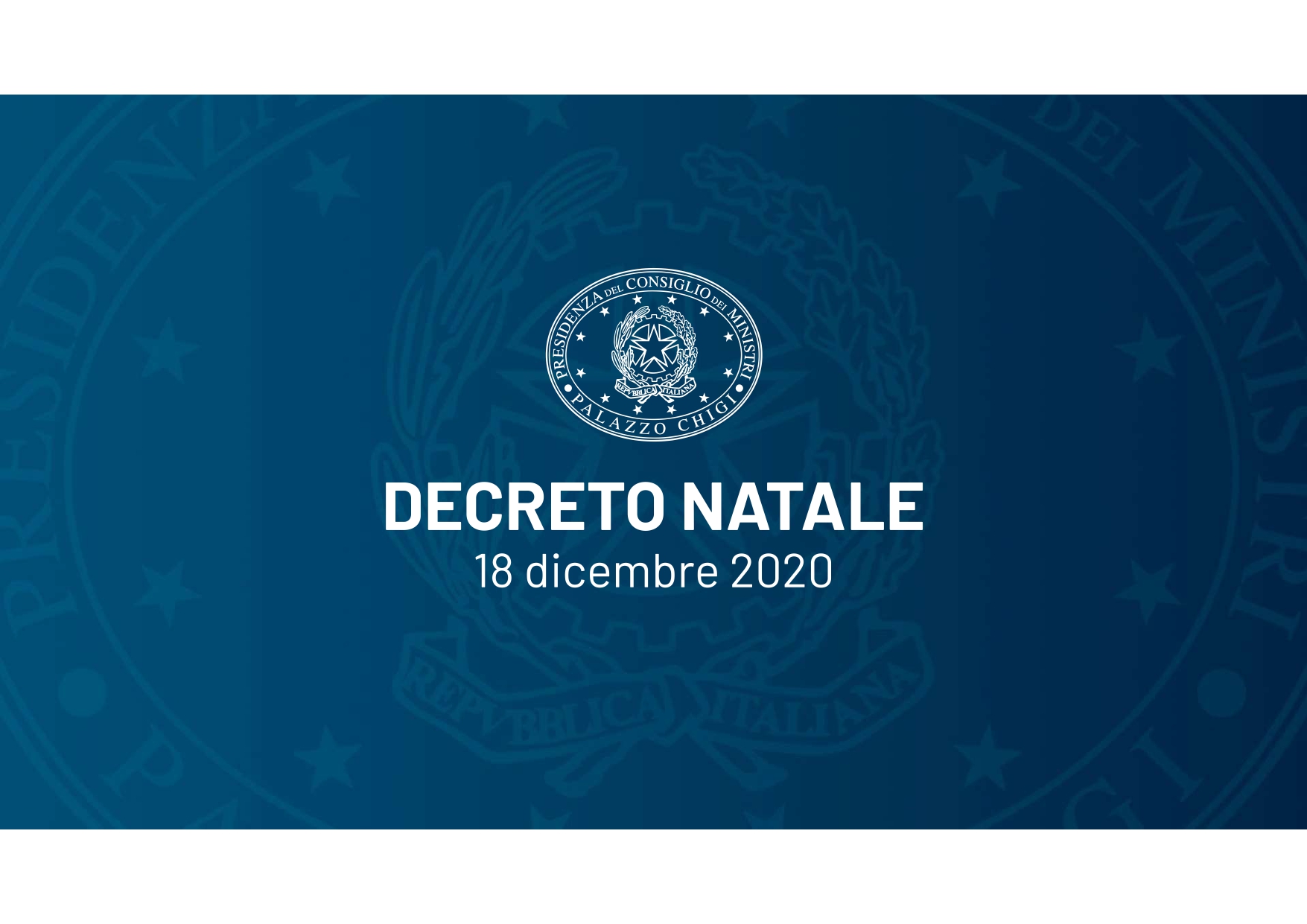 Decreto Natale: le slide del Governo con le misure