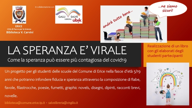 Un messaggio di speranza dagli studenti di Erice: pubblicato il libro “La speranza è virale - Come la speranza può essere più contagiosa del covid19”