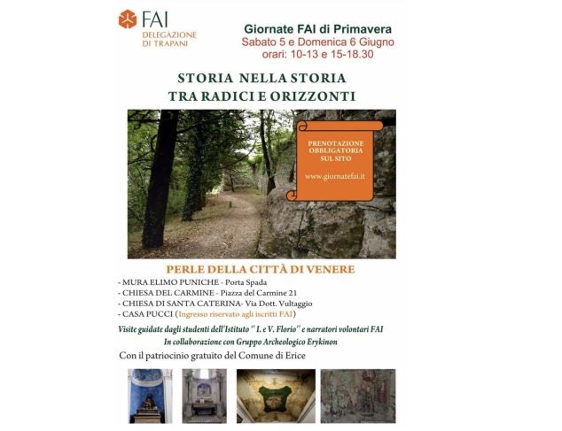 Domani ad Erice le Giornate FAI di Primavera in Sicilia