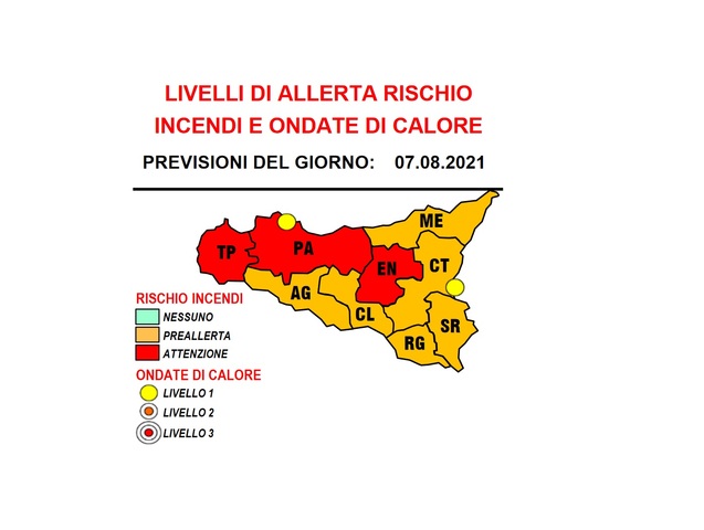 Oggi allerta rossa per rischio incendi nella provincia di Trapani