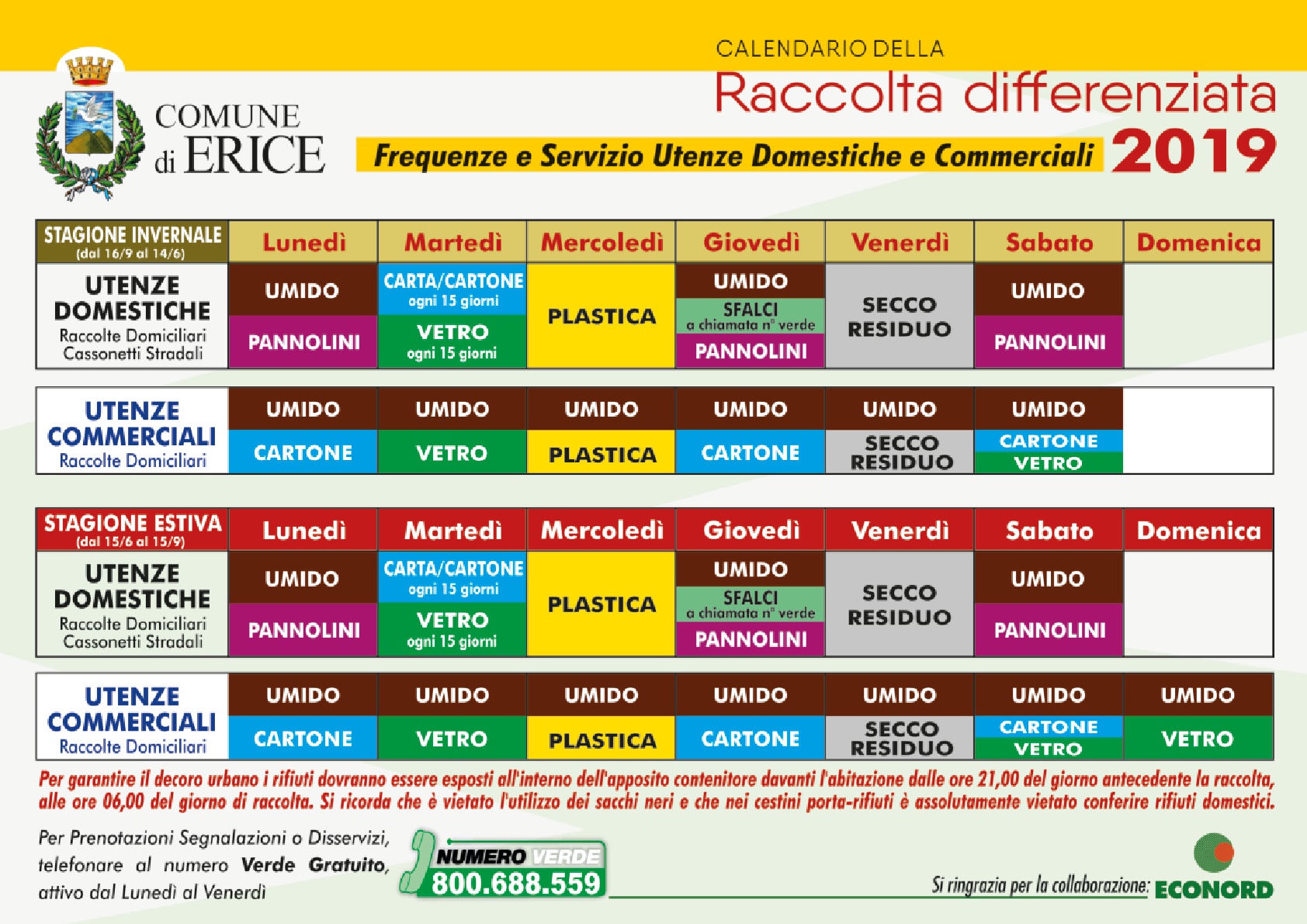 Dal 1° marzo il nuovo servizio di raccolta porta a porta