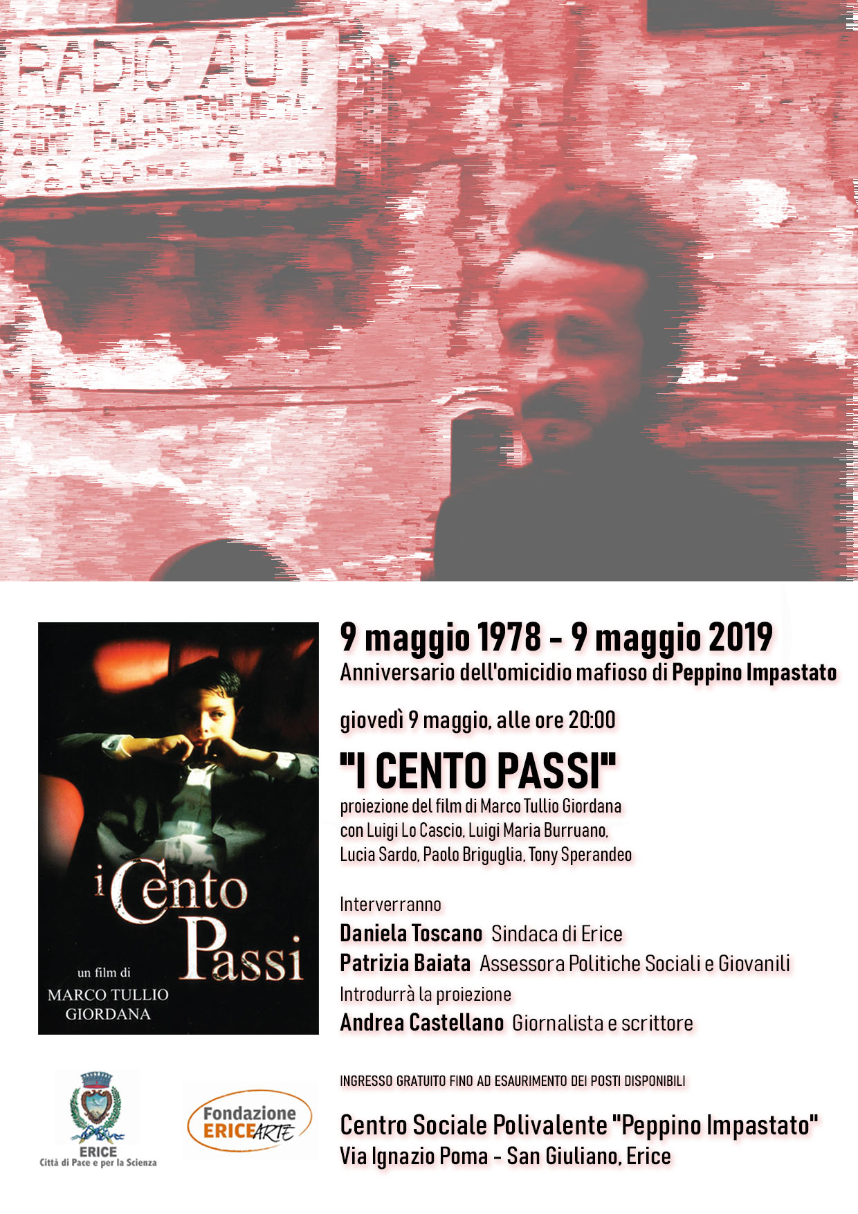 9 maggio 1978 – 9 maggio 2019: “i cento passi” al centro sociale di san giuliano