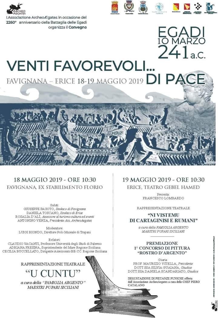 Venti favorevoli…di pace: a Favignana ed Erice il 18 e 19 maggio 2019